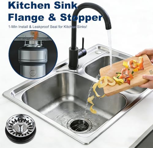 ZM Garbage Disposal Strainer and Stopper Combo,3.5" Sink Drain,SUS 304