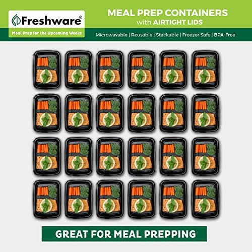 Freshware Meal Prep Containers [50 Pack] 1 Compartment Food Storage