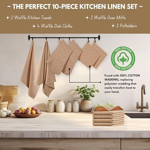Native Fab 10-Piece Kitchen Set – Features Oven Mitts, Potholders
