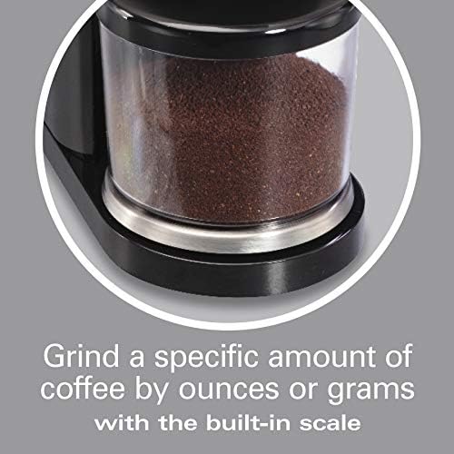 Hamilton Beach 39-Setting Conical Burr Coffee Grinder, Black