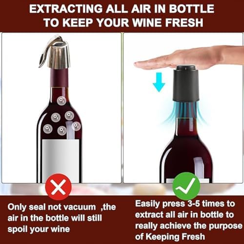 2 PACK Vacuum Wine Stopper with 2 PACK Wine Foil Cutter Tool, Wine