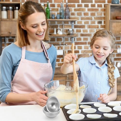 Half-Round Cake Mold Set - 4Pcs Aluminum Alloy Baking Pan for Diy Bath