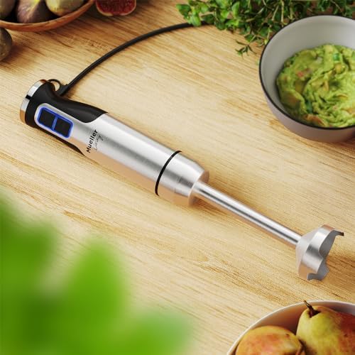 Mueller Immersion Blender Handheld - 8 Speed Stainless Steel Electric