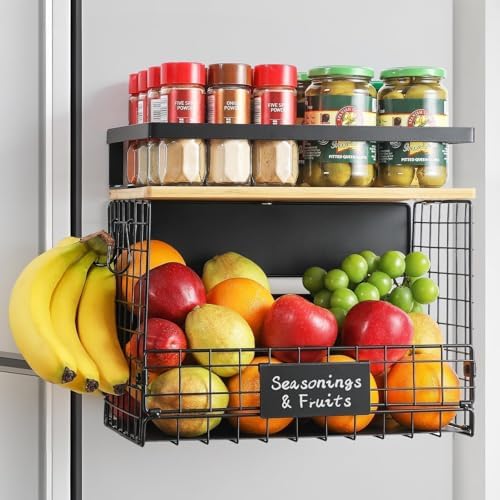 Magnetic Shelf Basket for Fridge, XXL, 1 Set