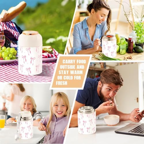 Insulated Food Jar 17 oz Stainless Steel Hot Food Container
