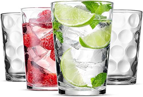 Set of 12 Elegant Everyday Stackable Drinking Glasses - Includes