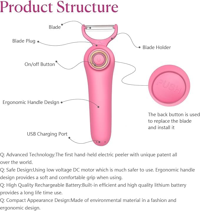 3-in-1 Electric Peeler | Auto Blade - Image 3