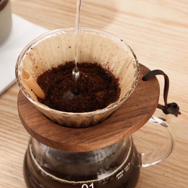 IMIKEYA Wooden Coffee Dripper Stand Coffee Maker Stand
