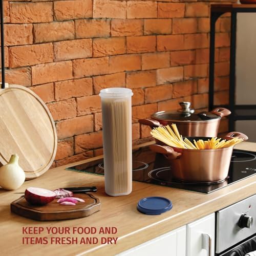 Tall Clear Spaghetti Pasta Container Storage With Lid-2
