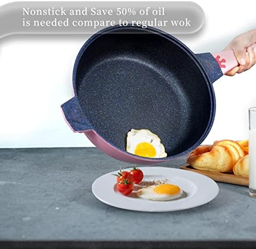 TIBORANG 11 Inch Nonstick Frying Pan with Lid,8-in-1 Multipurpose Cookware