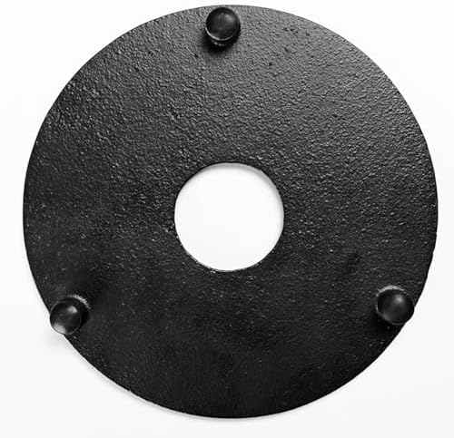 Trivet Cast Iron Black Decorative Mat Coaster with Rubber Pegs