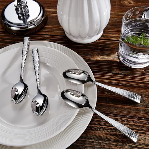 KEAWELL Premium Louis Hammered 20/45/65-Piece Silverware Set (65)