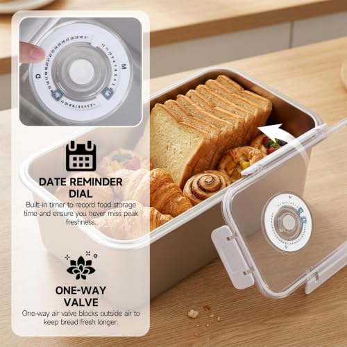Large Stainless Steel Bread Storage Box with Lid
