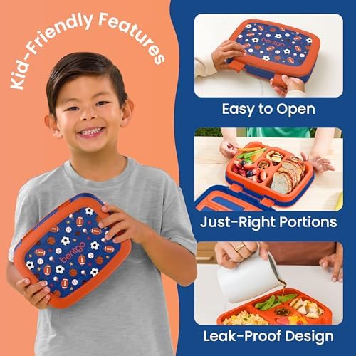 Bentgo Kids Prints Leak-Proof 5-Compartment Bento Lunch Box