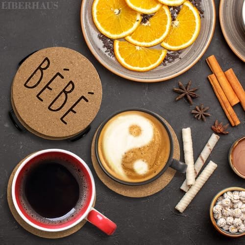 6 Pcs Funny Coasters for Adults with Holder, 4 in, Absorbent