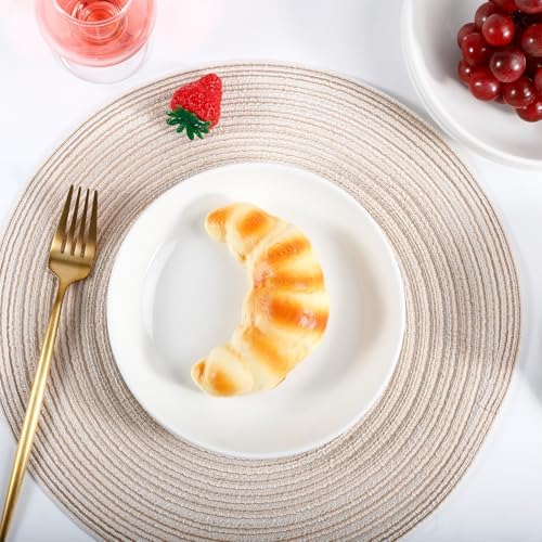 6 Pieces 7 Inch Ceramic Dessert Plates, Round