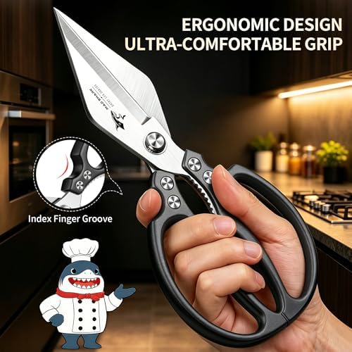 MAD SHARK Heavy Duty Kitchen Shears, All Purpose Kitchen Scissors