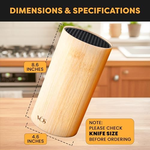 Vos Universal Bamboo Knife Block