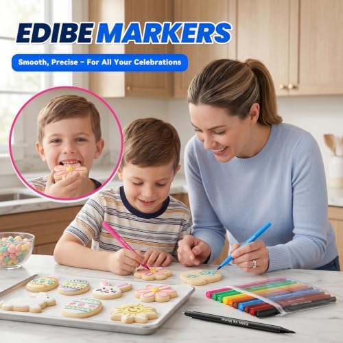 Jewem Edible Food Coloring Markers, 12 Pack