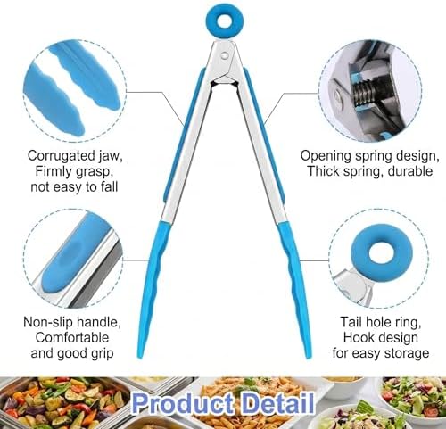 12 Pack 7 Inch Kitchen Tongs