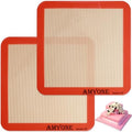 Square Silicone Baking Mats for 10 Inch Cake Pan, 9.65"Square Food