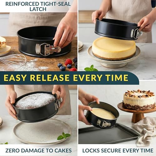 Baker's Signature Springform Pan Set of 3 (4, 7, 9 Inch) with