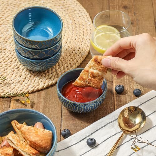 Sureasy Mini Ceramic Dipping Bowls – 4 oz, 3.5 Inch Small Bowls for