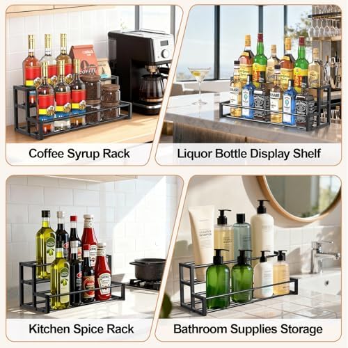 Expandable Coffee Syrup Organizer, 6-12 Bottle Stand