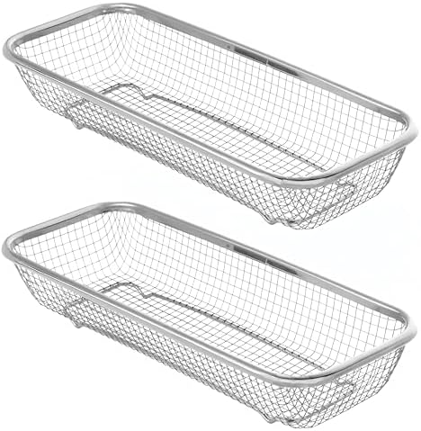 2Pcs Dishwasher Baskets, Stainless Steel Mesh Drain for Kitchen Small