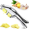 2-in-1 Stainless Steel Garlic Press and Slicer, Silver