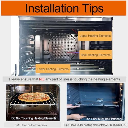 Oven Liners for Bottom of Oven, 16x24 inch Thick Heavy Duty Non Stick
