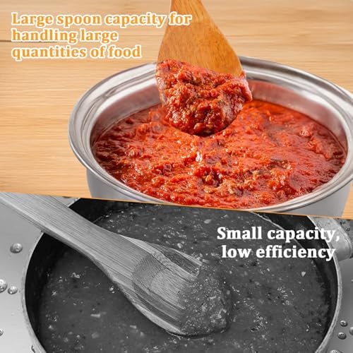 17-inch Large Wooden Spoons for Cooking, Long Handle Wooden Cooking