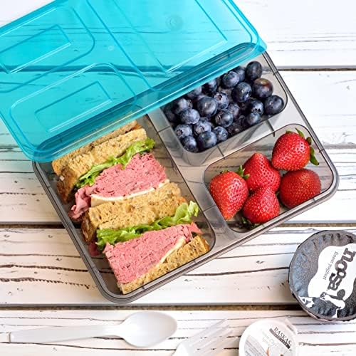 Youngever 7 Sets Thick Large Bento Lunch Box 40 Ounce, Meal Prep