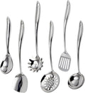 VALESKA 6PCS Stainless Steel Cooking Utensils Set, Metal Kitchen Utensils Set by VALESKA