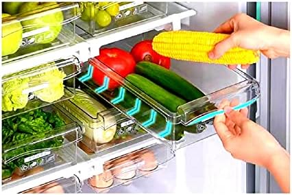 Refrigerator Pull Out Bin,Snap On Drawer Fridge Mate,Fridge Storage