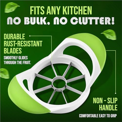 Apple Corer, Slicer & Cutter, Extra Large size, 4.75 Inches, Heavy