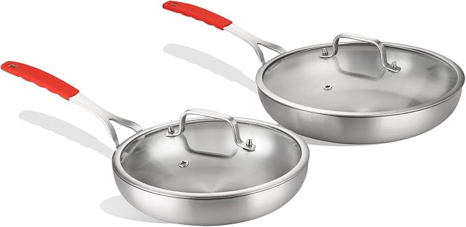 DELARLO Tri-ply Stainless Steel Frying Pan Set by DELARLOCOOKWARE