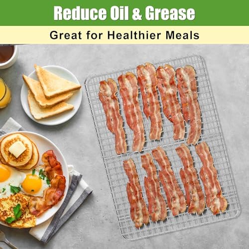 Homikit 16.5"x11.5" Stainless Steel Large Cooling Racks Fit Half Sheet
