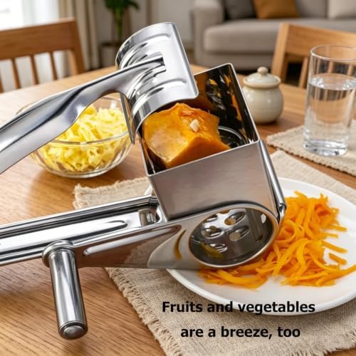 Rotary Cheese Grater, Hand Crank, Parmesan and Nuts
