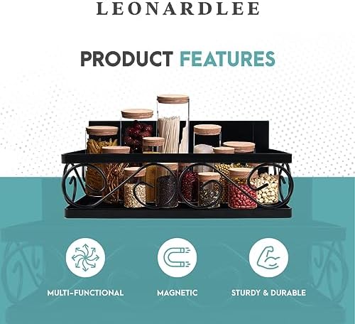 LEONARDLEE Magnetic Spice Rack, Pack of 2