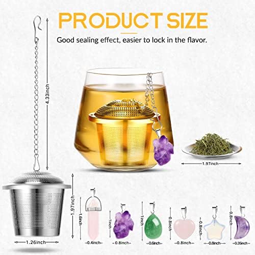 Vesici 6 Sets Tea Infusers Strainers for Loose Tea 2 inch, Elegant