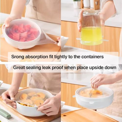 Silicone Replacement Lids for Pyrex 7202-PC, 6 PCS