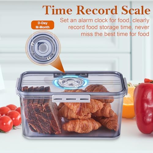 ANYPROLUS Airtight Bread Box with Lid, Grey