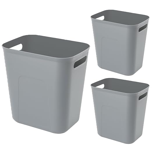 UUJOLY Plastic Small Trash Can Wastebasket, Garbage Container Basket by UUJOLY