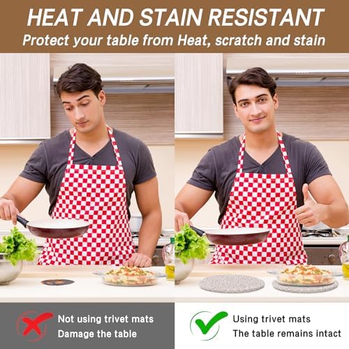 Coga Cotton Trivets for Hot Dishes, 6 Pack Heat Resistant Kitchen Hot