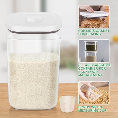 Large Rice Storage Container 15 - 20 Lbs, Airtight Dry Food Flour