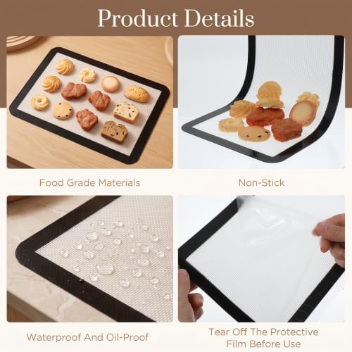 10 Pcs Silicone Baking Mats for Freeze Dryer Trays