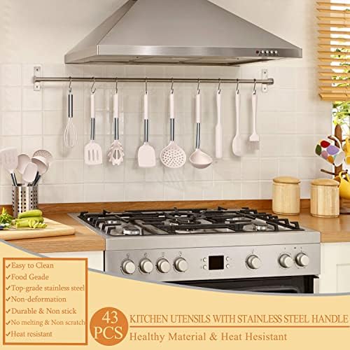 Umite Chef Silicone Cooking Utensil Set, 43 PCS Khaki