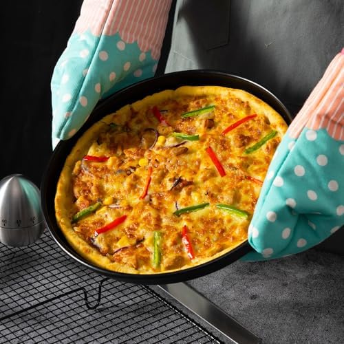 10 Inch Deep Dish Pizza Pan, Aluminum Pizza Pan for Oven, Thicken