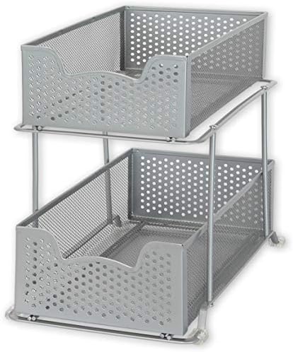 SIMPLE HOUSEWARE 2 Tier Sliding Cabinet Basket Organizer Drawer